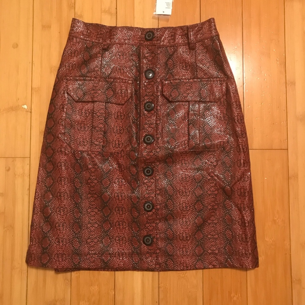 Urban Outfitters Faux Snakeskin Skirt NWT